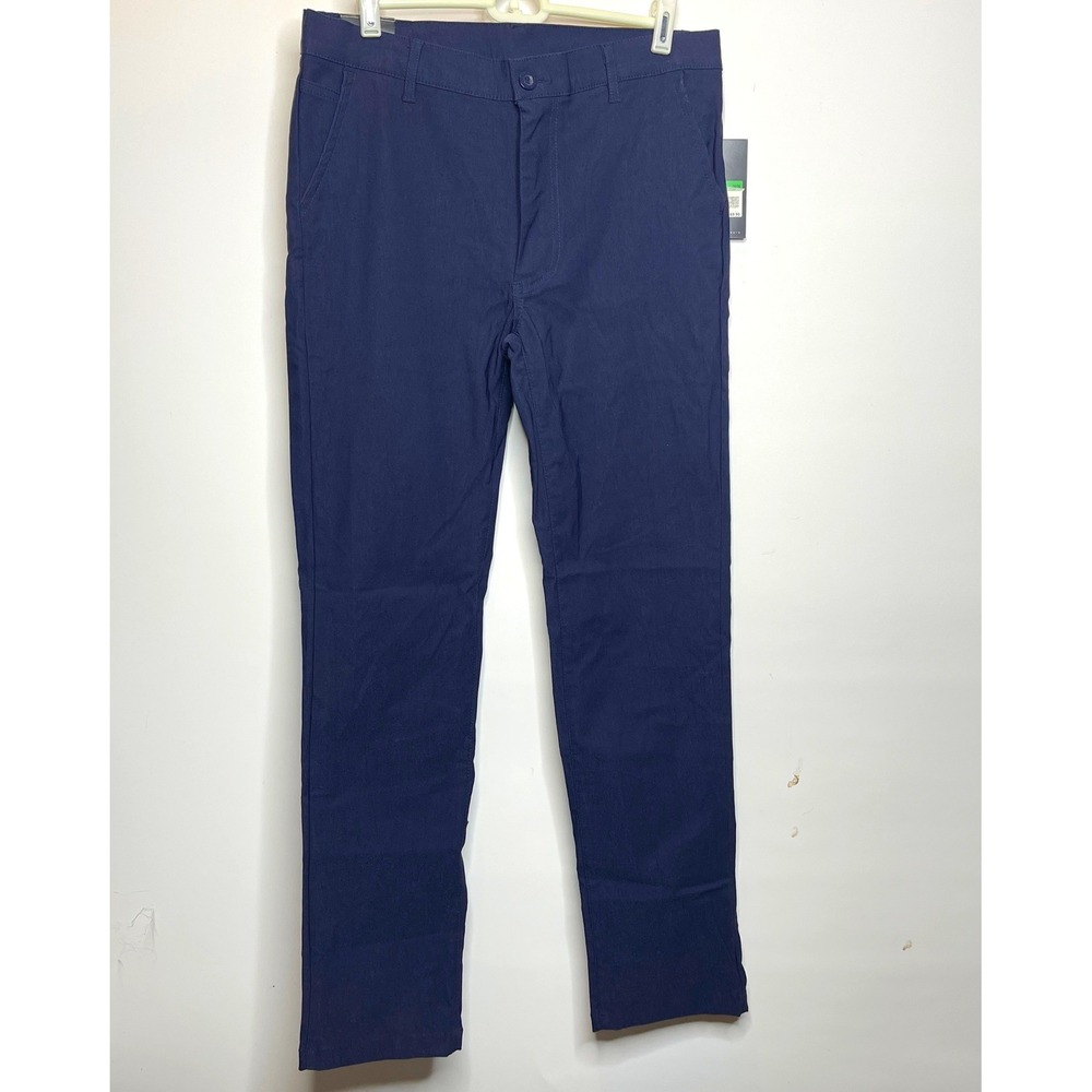 NWT GALAXY BY HARVIC‎ MEN'S CHINO SLIM FIT CASUAL STRETCH PANTS NAVY - Picture 2 of 9